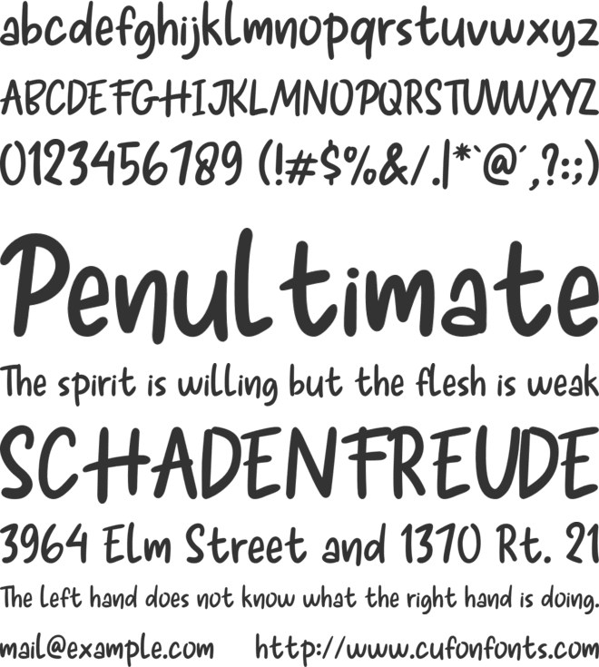 Smiling Animal font preview