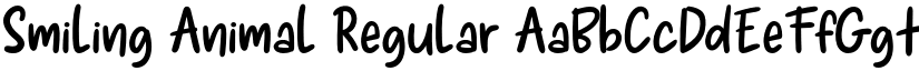 Smiling Animal Regular font