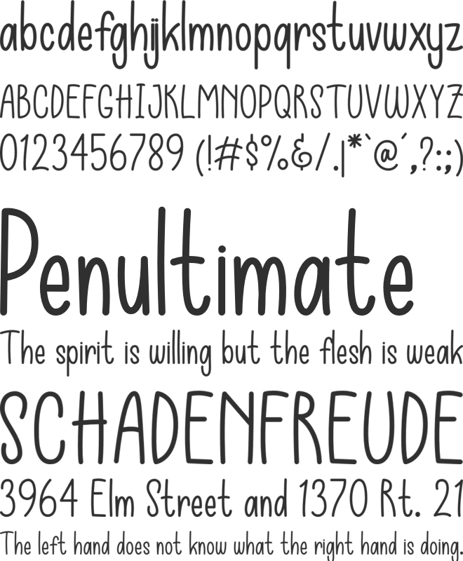 The Smell After Rain font preview
