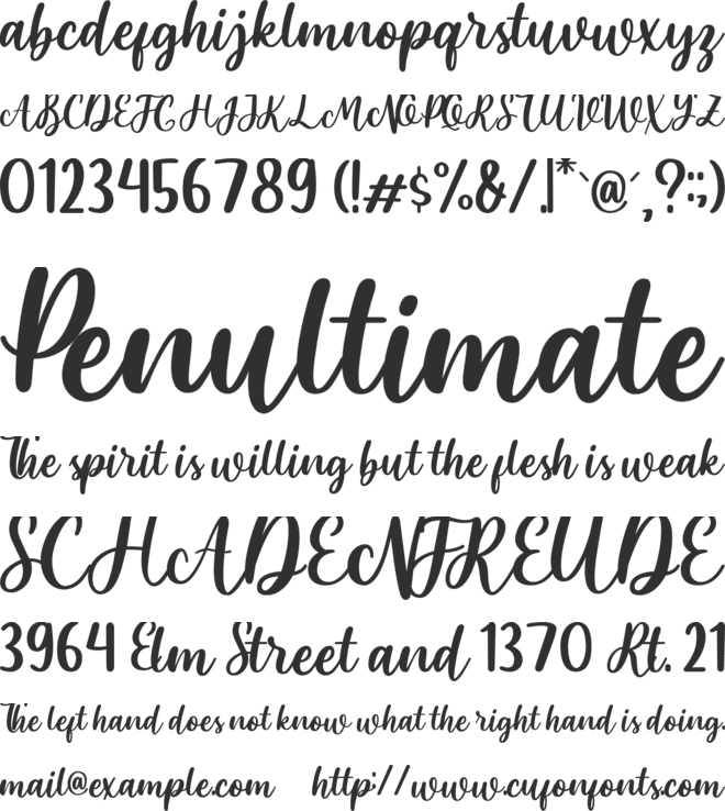 Most Lovely font preview