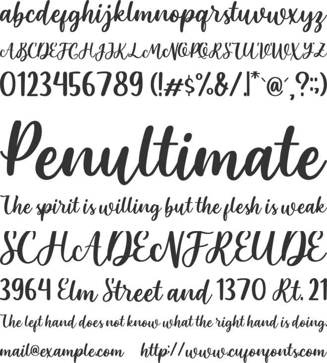 Most Lovely font preview