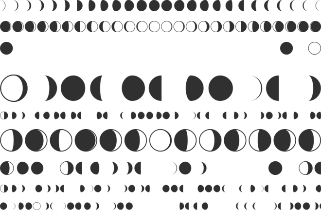 Moon Phases font preview