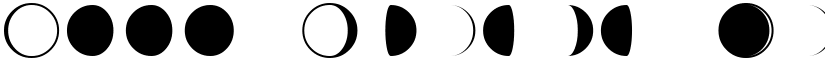 Moon Phases font
