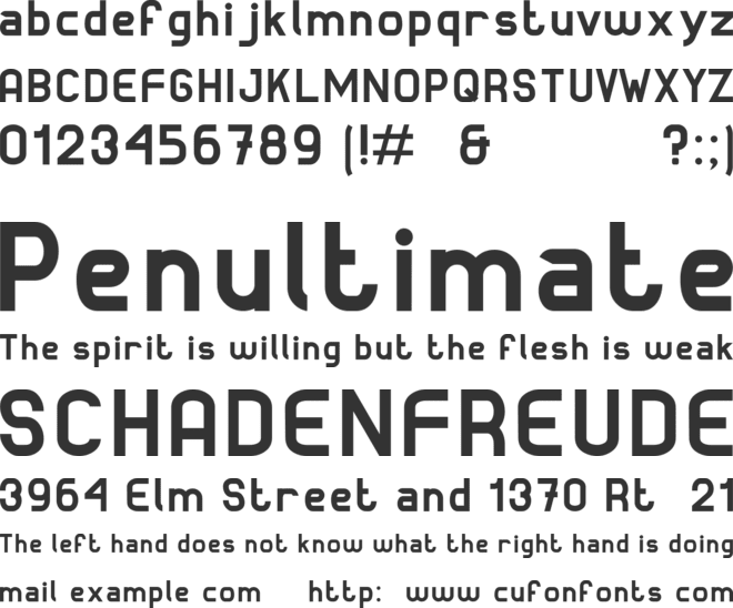 Azkadine font preview