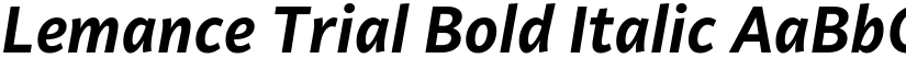 Lemance Trial Bold Italic font