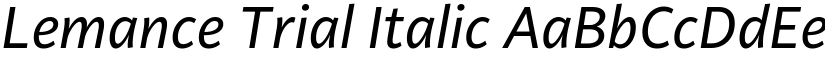 Lemance Trial Italic font