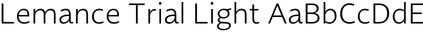 Lemance Trial Light font