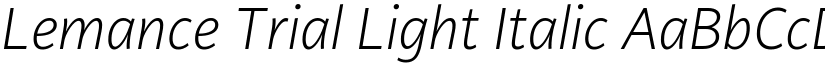 Lemance Trial Light Italic font