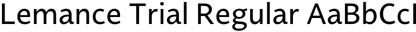 Lemance Trial Regular font