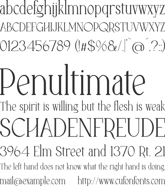 BellMore font preview