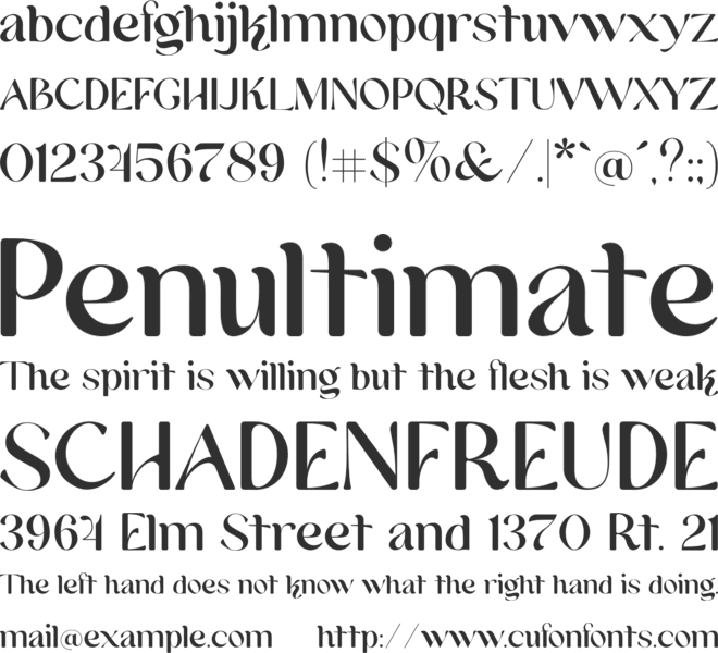 Compote font preview