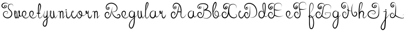 Sweetyunicorn Regular font
