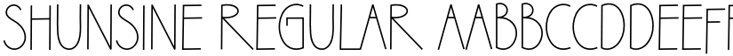 SHUNSINE Regular font