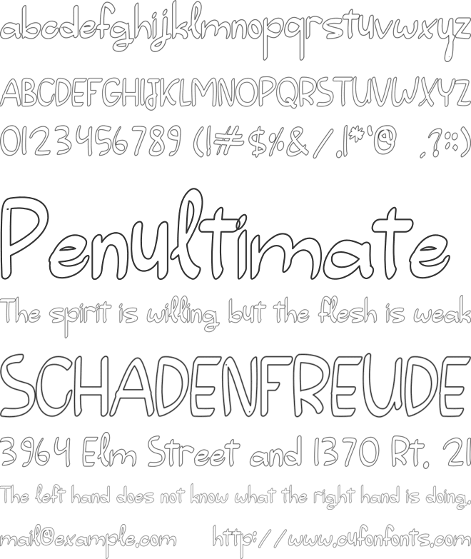 BUBLLE 3 D font preview