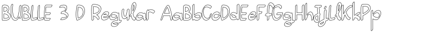 BUBLLE 3 D Regular font