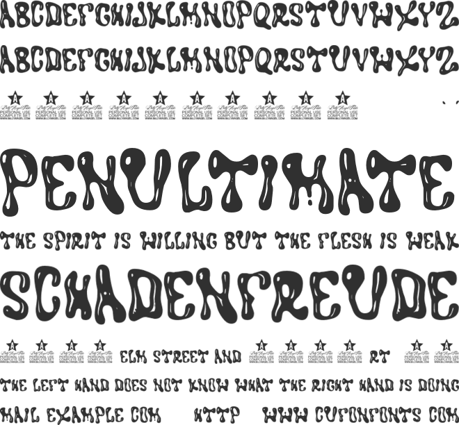 PSYCHO PERSONAL USE font preview