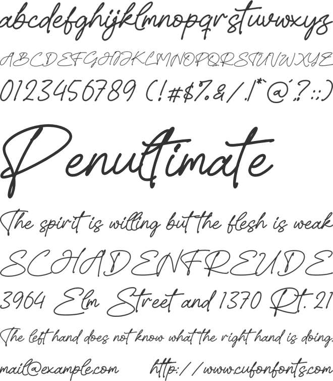 Starmony font preview