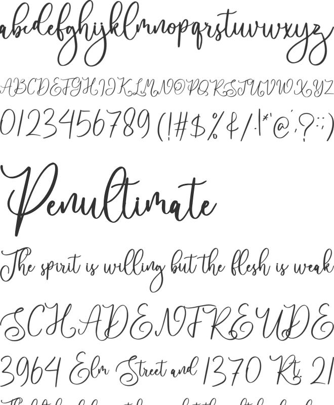 Nathalia font preview