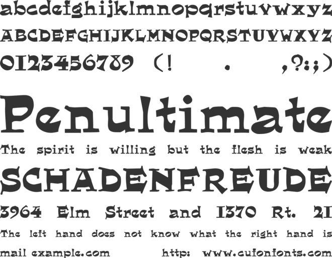 Eglantine font preview