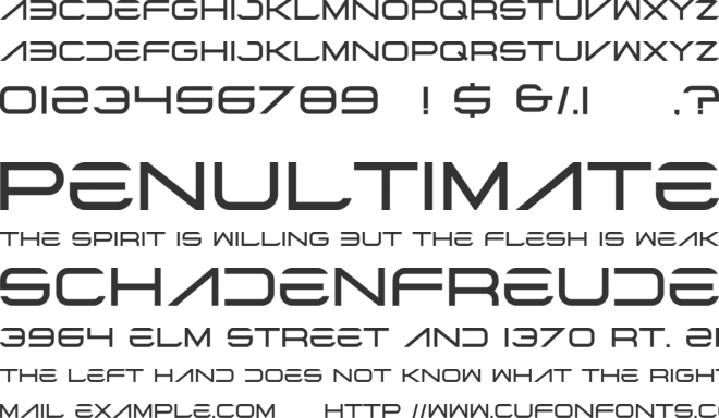 Gentax font preview