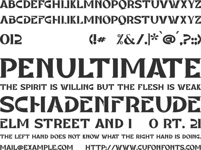 NOSTRUD - Personal Use font preview