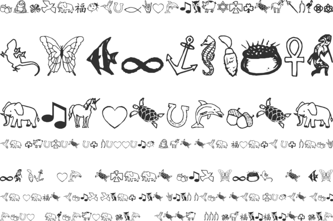 Charming Symbols font preview