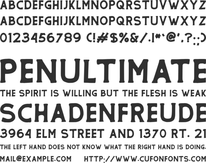 THE GRENHIL font preview
