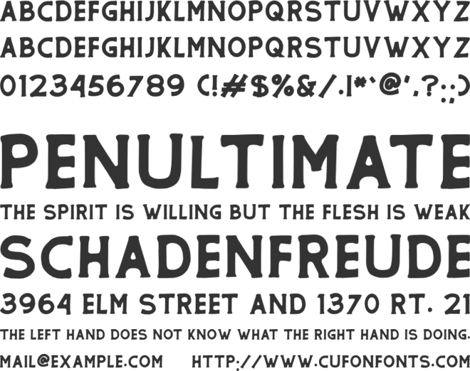 THE GRENHIL font preview