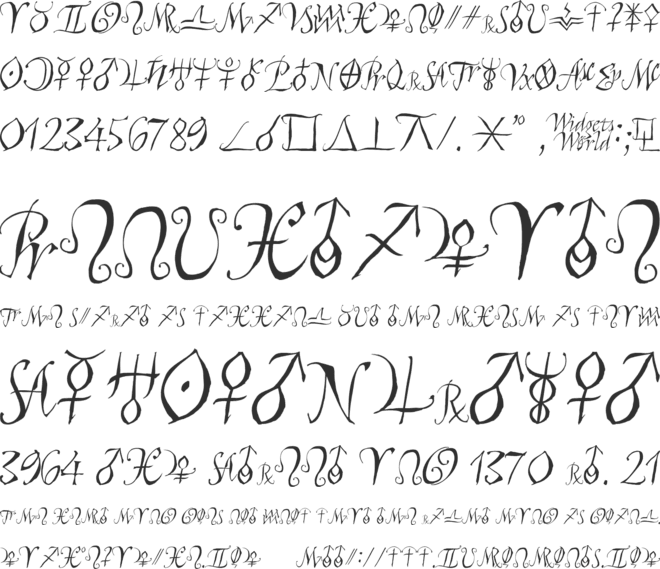 Astro Script font preview