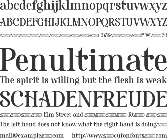 Ronald Tumb font preview
