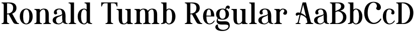Ronald Tumb Regular font