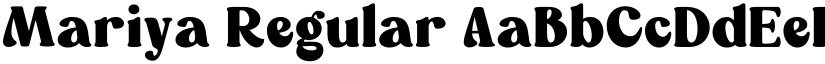 Mariya Regular font