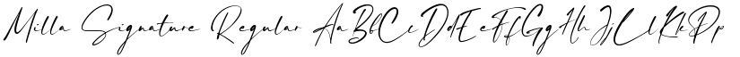 Milla Signature Regular font