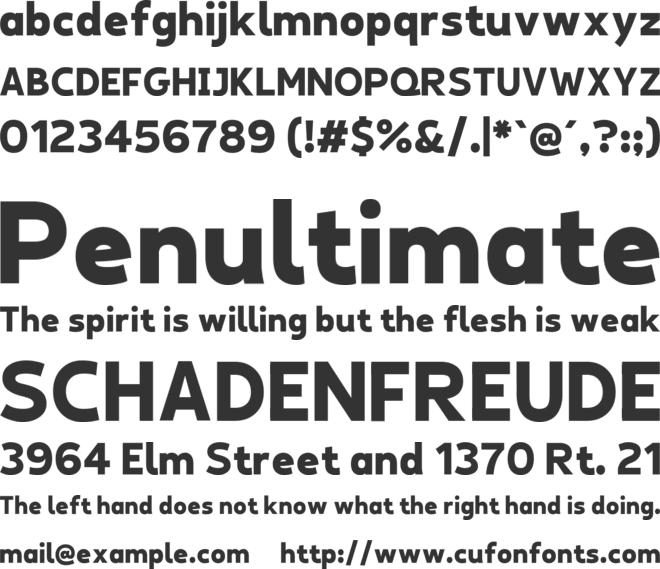 Mahone Sans font preview