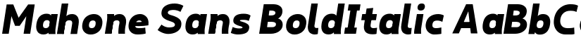 Mahone Sans BoldItalic font