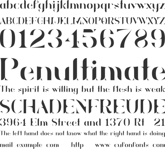 Oscilla font preview
