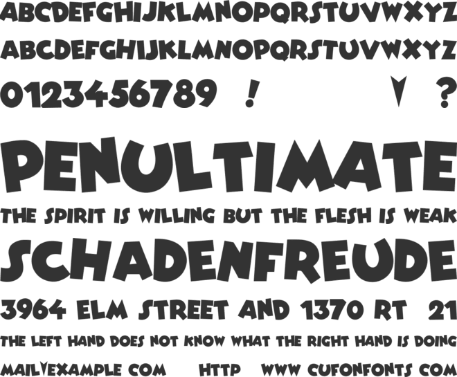 Magic English font preview