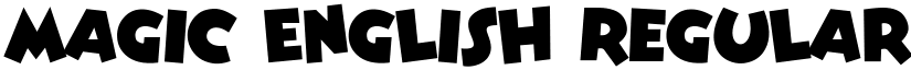 Magic English Regular font