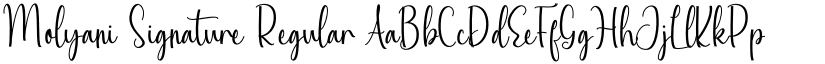 Molyani Signature Regular font