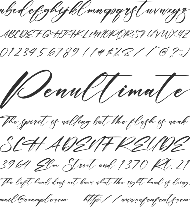 Rontale font preview