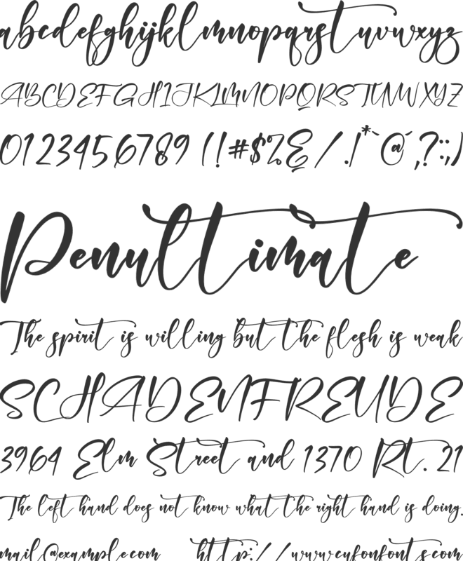 Jelonta font preview
