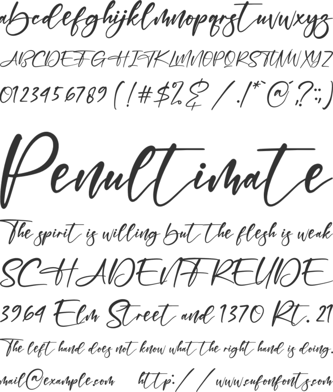 Jelistha font preview