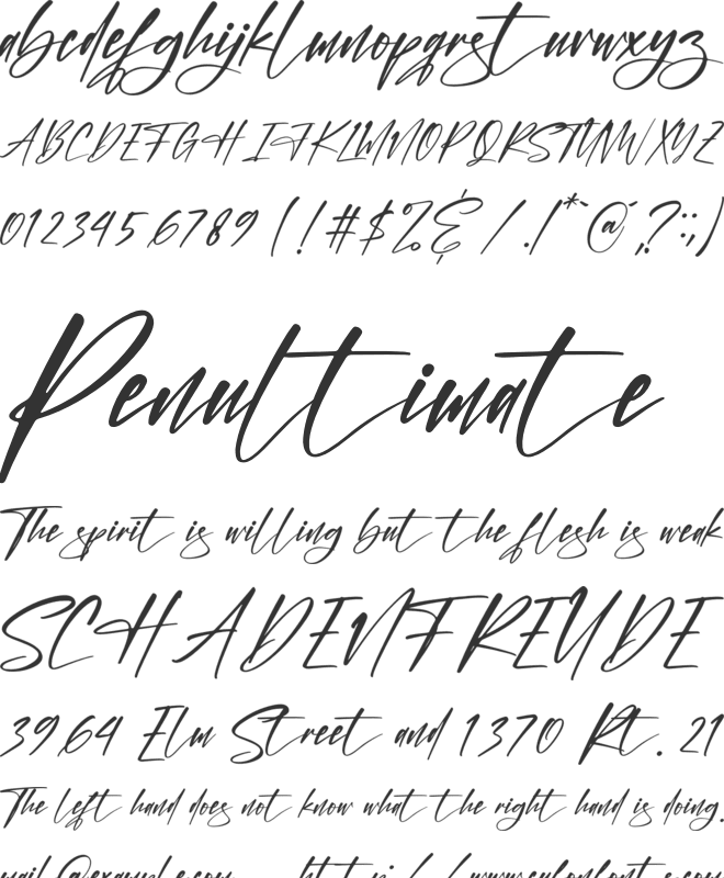 Kalisdera font preview