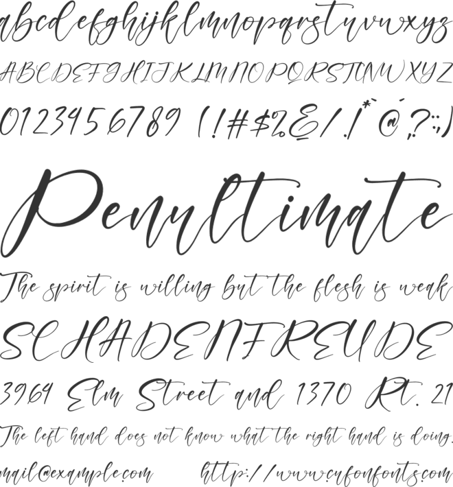 bestalia font preview