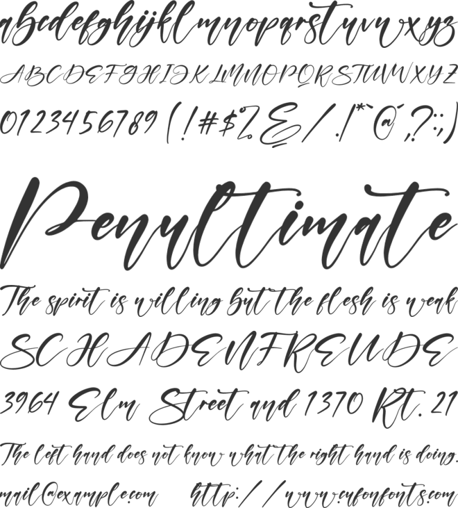 Mantilda font preview