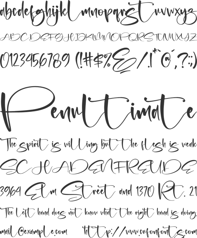 Alista Delita font preview