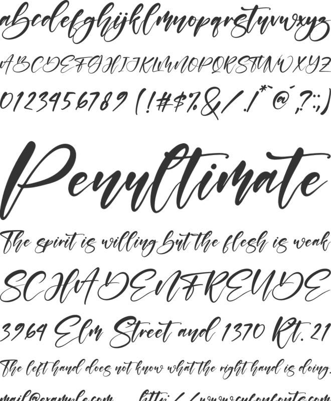 Sabrina font preview