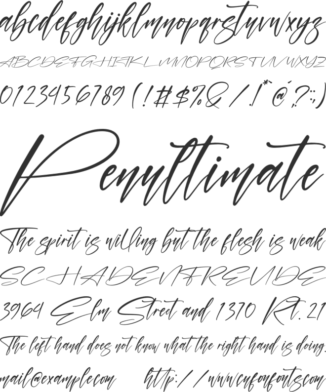 Halimunde Signature font preview
