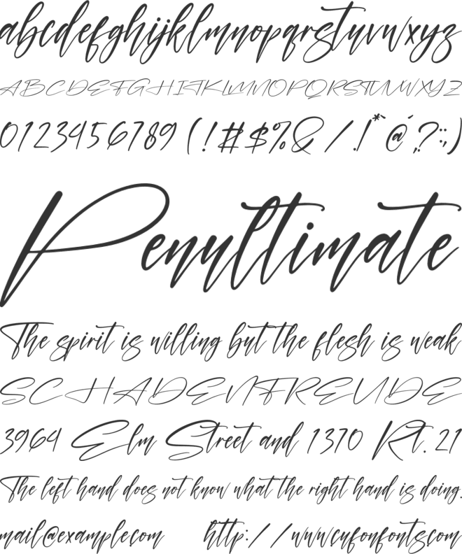 Halimunde Signature font preview