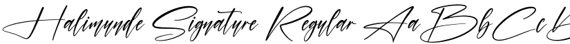 Halimunde Signature Regular font